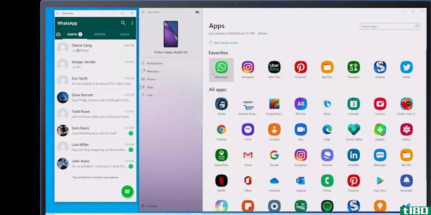 微软的your phone应用现在可以在你的pc上运行android应用了