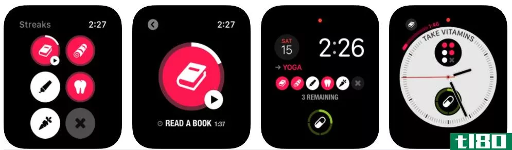 Screenshot of Streaks Apple Watch App