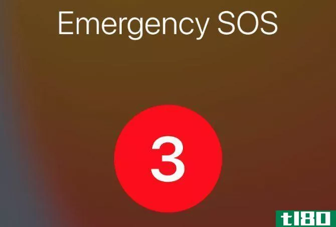Emergency SOS option on iPhone
