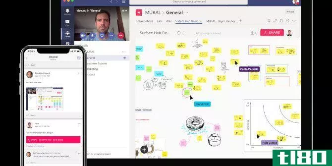 An example of sticky notes in Microsoft Teams