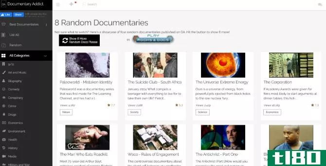 Documentary Addict recommends eight random documentaries to watch online for free