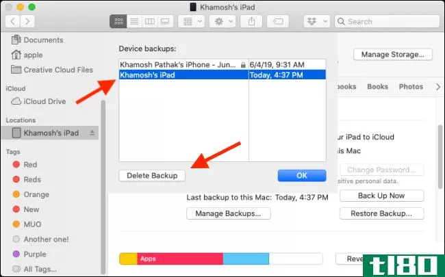 如何在mac上删除iphone和ipad备份