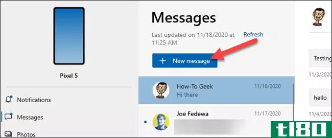 如何使用android**从windows10发送短信