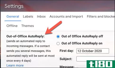 如何在gmail中设置外出邮件