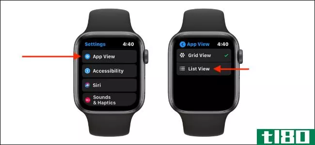 如何在apple watch上将应用程序布局更改为列表