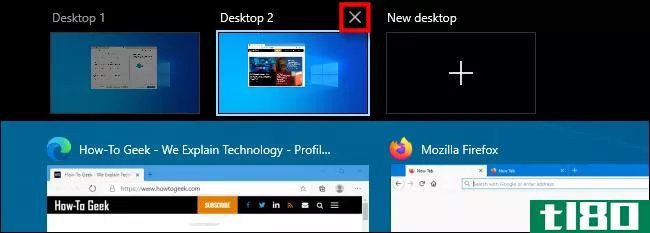 在windows 10上使用虚拟桌面的键盘快捷键