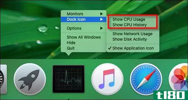 如何监控mac dock上的cpu使用情况