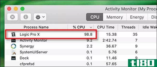 如何查看哪个程序正在使用mac上的所有cpu