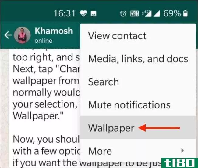 如何为whatsapp聊天设置自定义墙纸