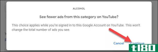 如何在youtube上隐藏酒类和赌博广告