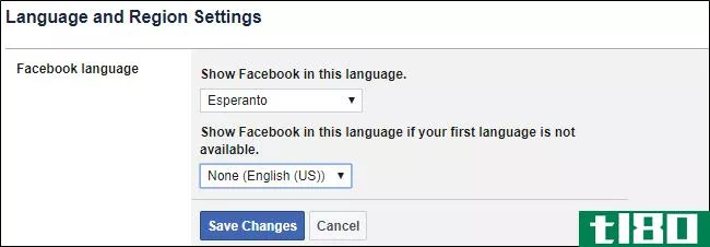 如何在facebook上更改语言设置