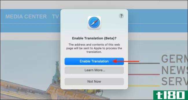 如何在mac上翻译safari中的网页