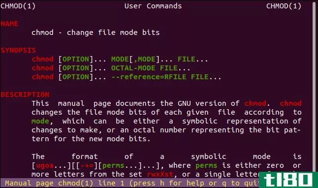 如何在linux上以彩色显示手册页