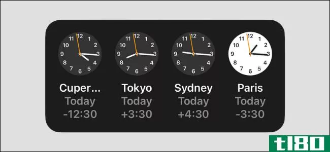 如何在iphone中添加世界时钟和时区小部件