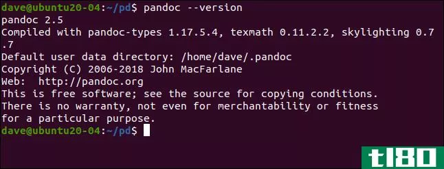 如何使用pandoc在linux命令行上转换文件