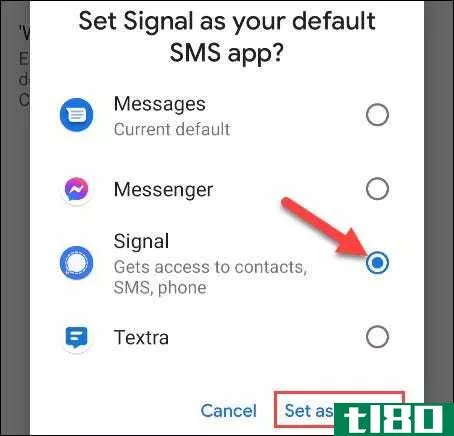 如何让signal成为android上的默认短信应用