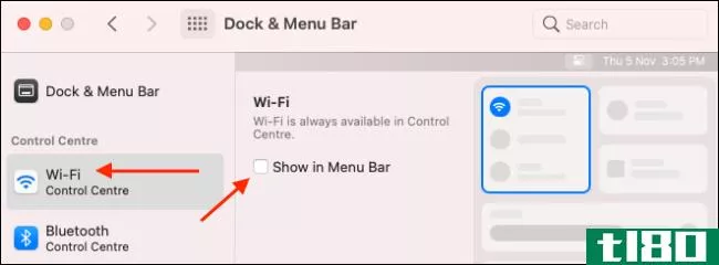 如何将control center模块固定到mac上的菜单栏