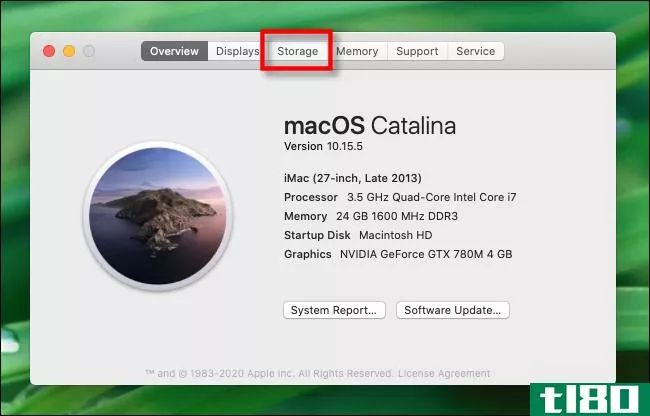如何检查mac上的可用磁盘空间