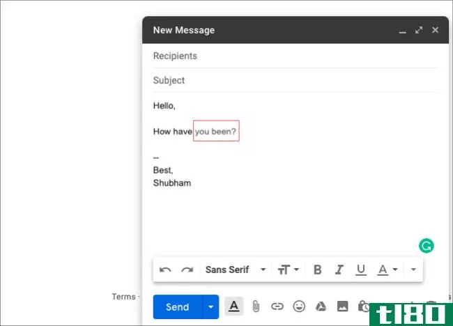 如何在gmail中更快地键入电子邮件