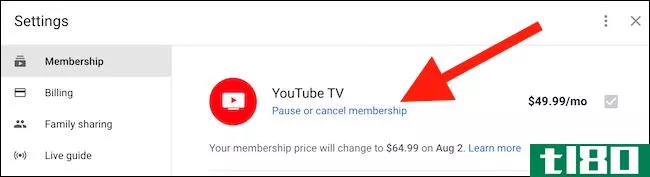如何取消youtube电视订阅