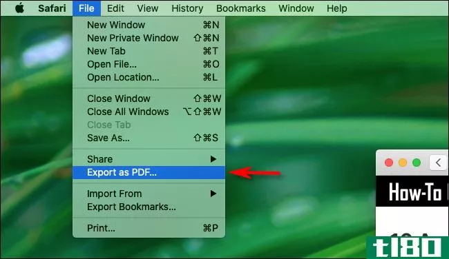 如何在mac上的safari中将网页保存为pdf