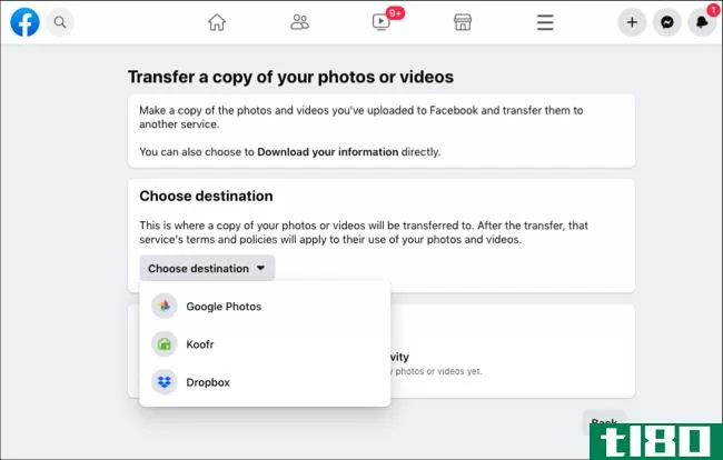 如何将您的facebook照片和视频传输到dropbox