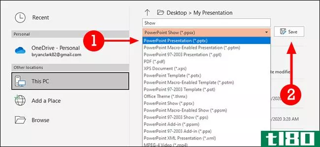 如何将powerpoint放映（ppsx）更改为工作文件（pptx）