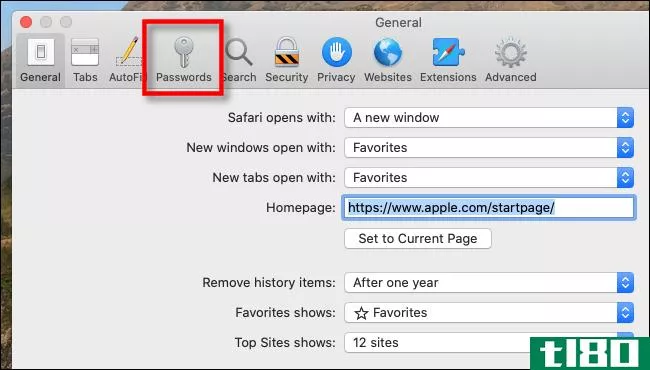 如何在mac上的safari中查看保存的密码