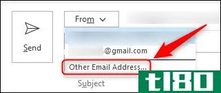 如何在outlook中使用不同的“发件人”地址发送电子邮件