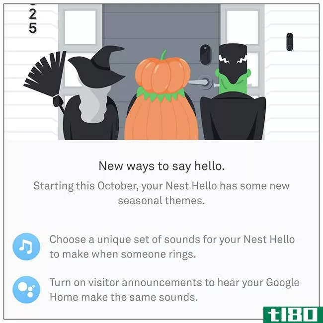 如何启用nest hello视频门铃的万圣节声音