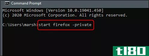如何在windows10上使用命令提示符打开mozillafirefox