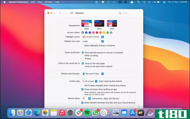 如何在mac上的windows中禁用墙纸着色