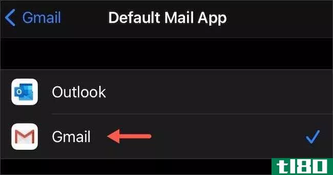 如何将gmail设置为iphone上的默认电子邮件应用程序
