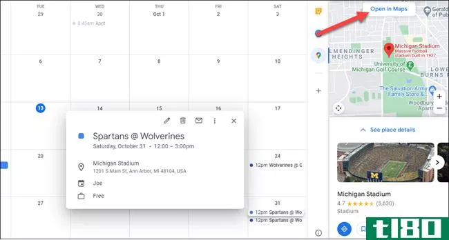 如何阻止googlecalendar在侧边栏中打开地图