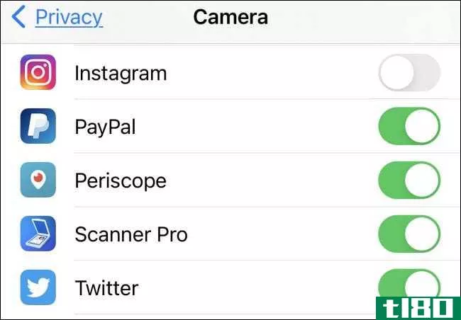 如何查看哪些iphone应用正在访问您的相机