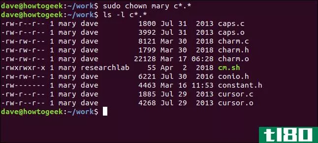 如何在linux上使用chown命令