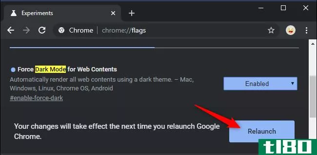 如何在googlechrome的每个网站上强制使用暗模式