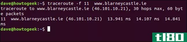 如何在linux上使用traceroute命令
