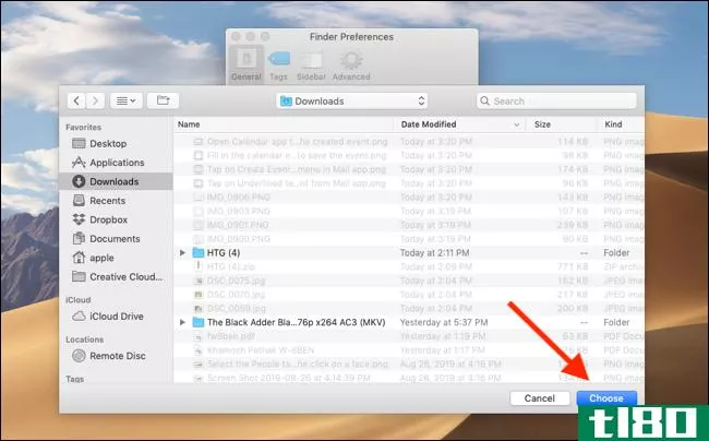 如何在mac上设置默认的finder文件夹