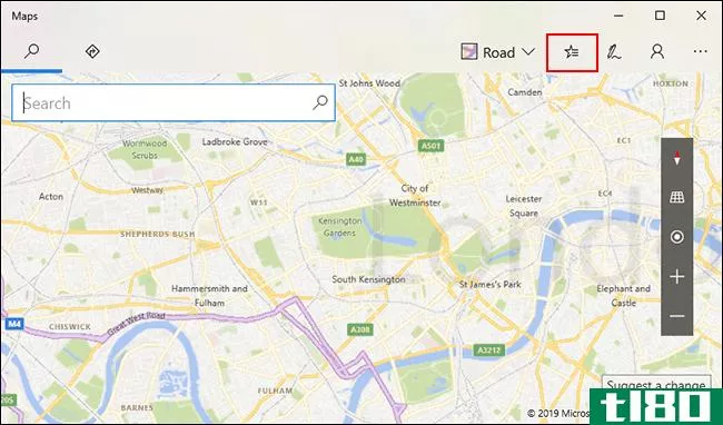 如何在Windows10地图中保存收藏的位置