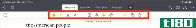 如何在ipad上突出显示和注释PDF