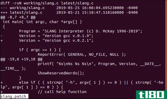 如何在linux中对文件应用修补程序（并创建修补程序）