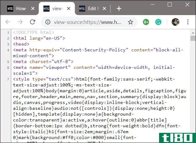 如何在googlechrome中查看html源代码