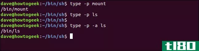 如何使用linux type命令