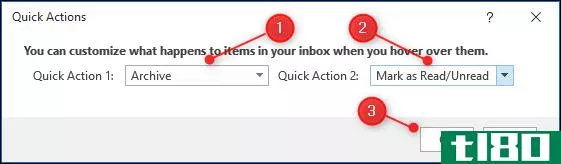 如何在outlook中的电子邮件上显示快速操作按钮