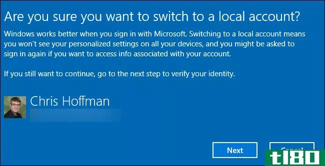 如何在Windows10上切换到本地用户帐户
