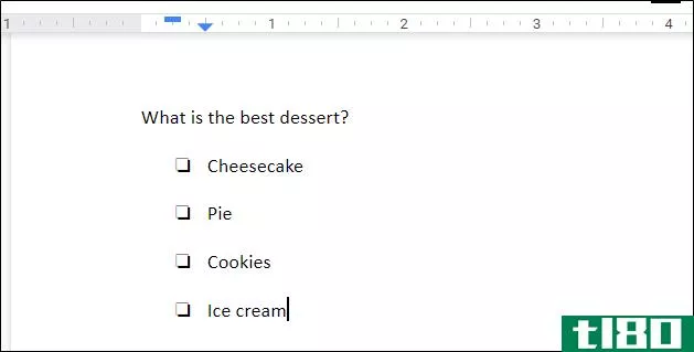 如何在谷歌文档或幻灯片中创建清单