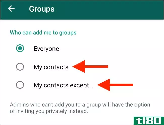如何阻止人们将你加入iphone和android上的whatsapp群组