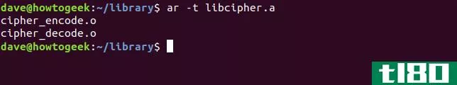 如何使用linux的ar命令创建静态库