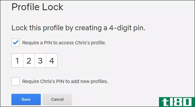 如何用pin锁定netflix个人资料